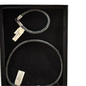 Vintage Solera Black Braided Jewelry Set